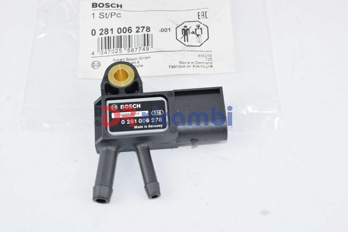 SENSORE DI PRESSIONE MERCEDES BENZ CLASSE C - E - GLK - M SMSRT BOSCH 0281006278