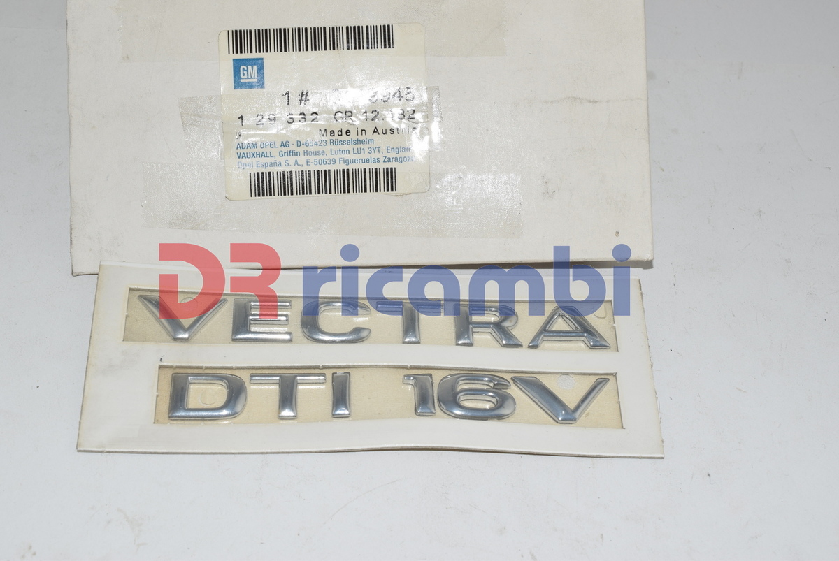 LOGO FREGIO SIGLA MODELLO OPEL &quot; VECTRA DTI 16V &quot; OPEL 129332 - GM 9119945