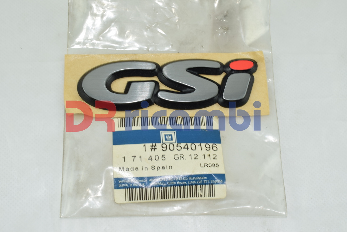 LOGO FREGIO SIGLA MODELLO OPEL CORSA &quot; GSI &quot; OPEL 171405 - GM 90540196