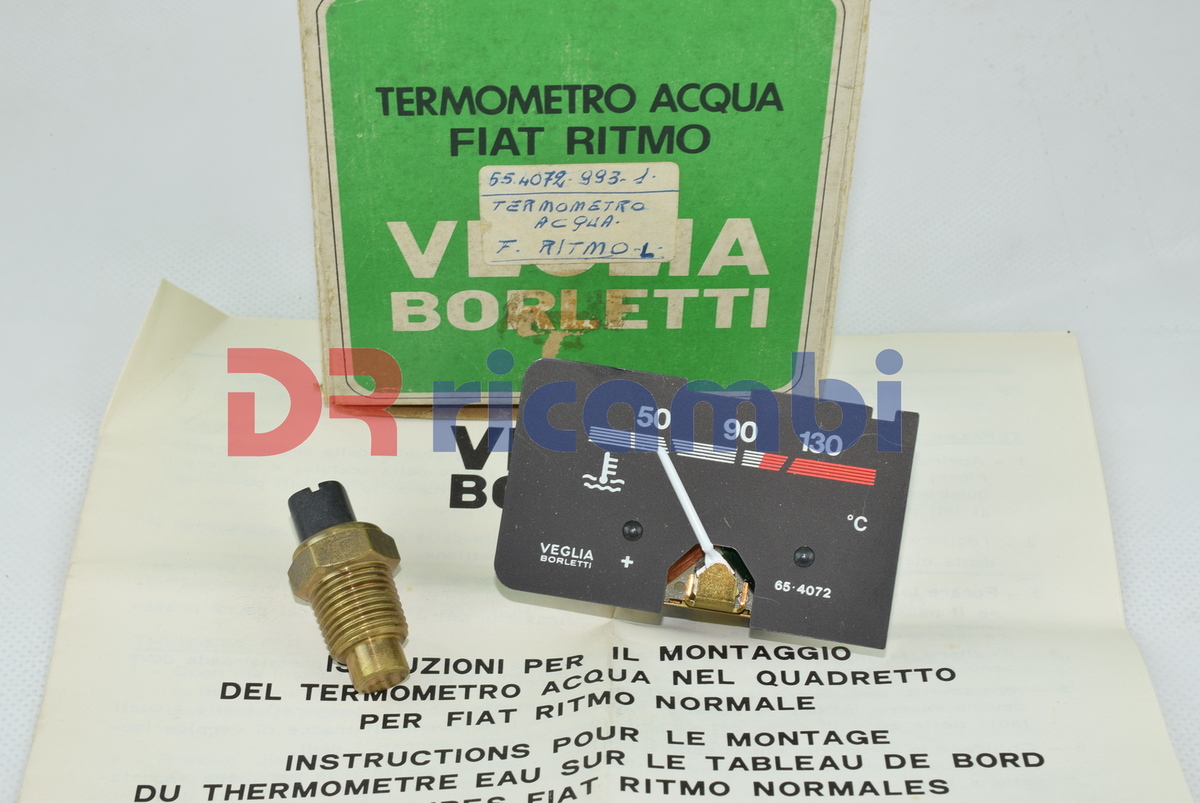 STRUMENTO TERMOMETRO PER TEMPERATURA ACQUA FIAT RITMO VEGLIA BORLETTI 654072