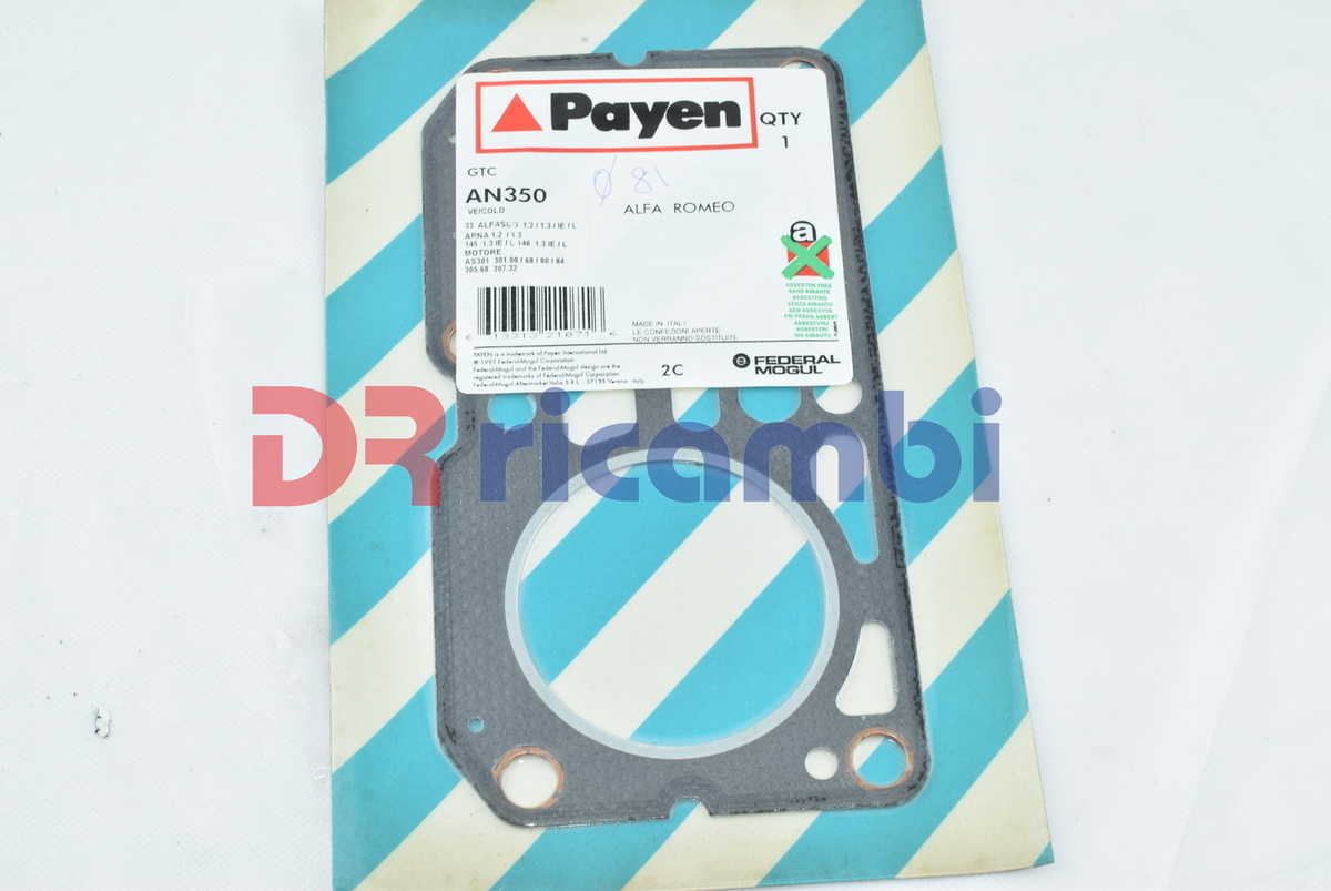 GUARNIZIONE TESTA CILINDRI TESTATA ALFA ROMEO 145 146 33 ARNA PAYEN AN350