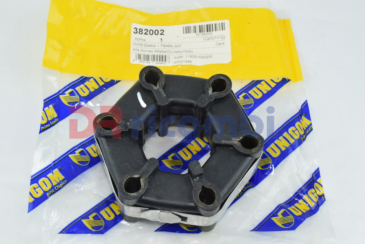 GIUNTO ELASTICO TRASMISSIONE ALFA 75 T.T ALFETTA ALFA 90 UNIGOM 382002 60521649