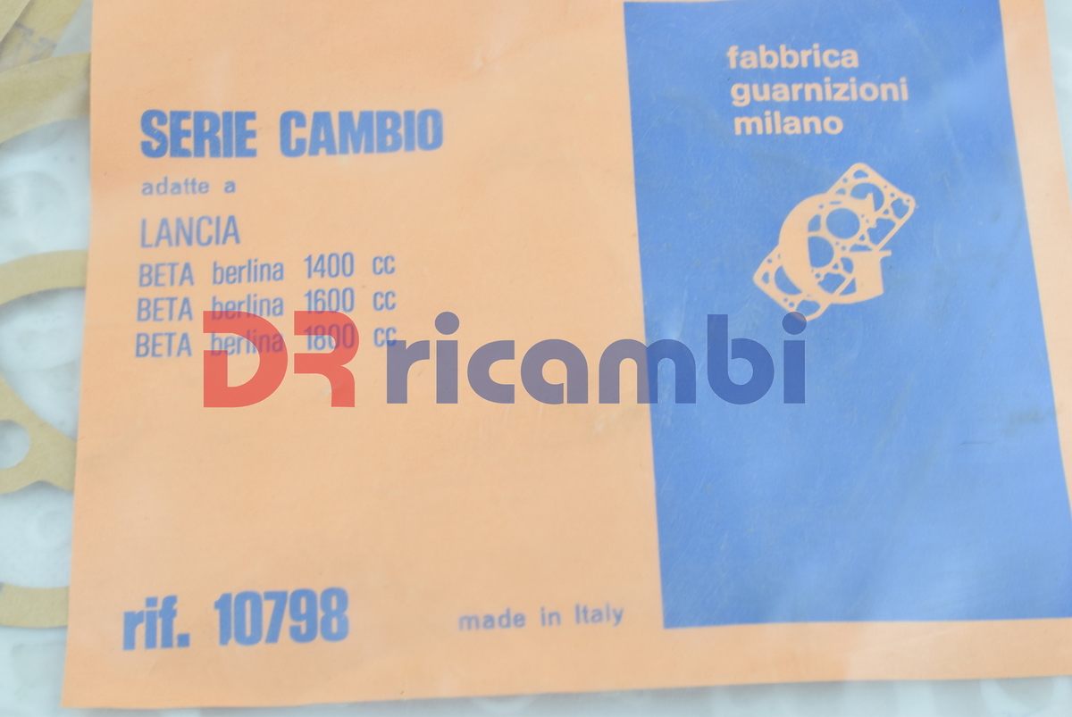 KIT GUARNIZIONI SERIE CAMBIO LANCIA BETA 1.4  1.6  1.8 GUARNIZIONI MILANO 10798