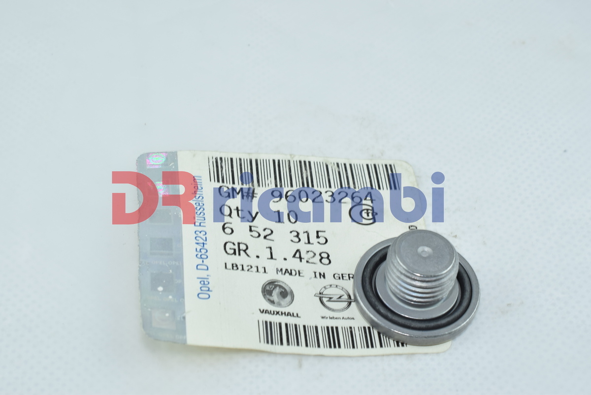 VITE CHIUSURA VASCHETTA OLIO M14 OPEL CORSA D OPEL 652315 96023264