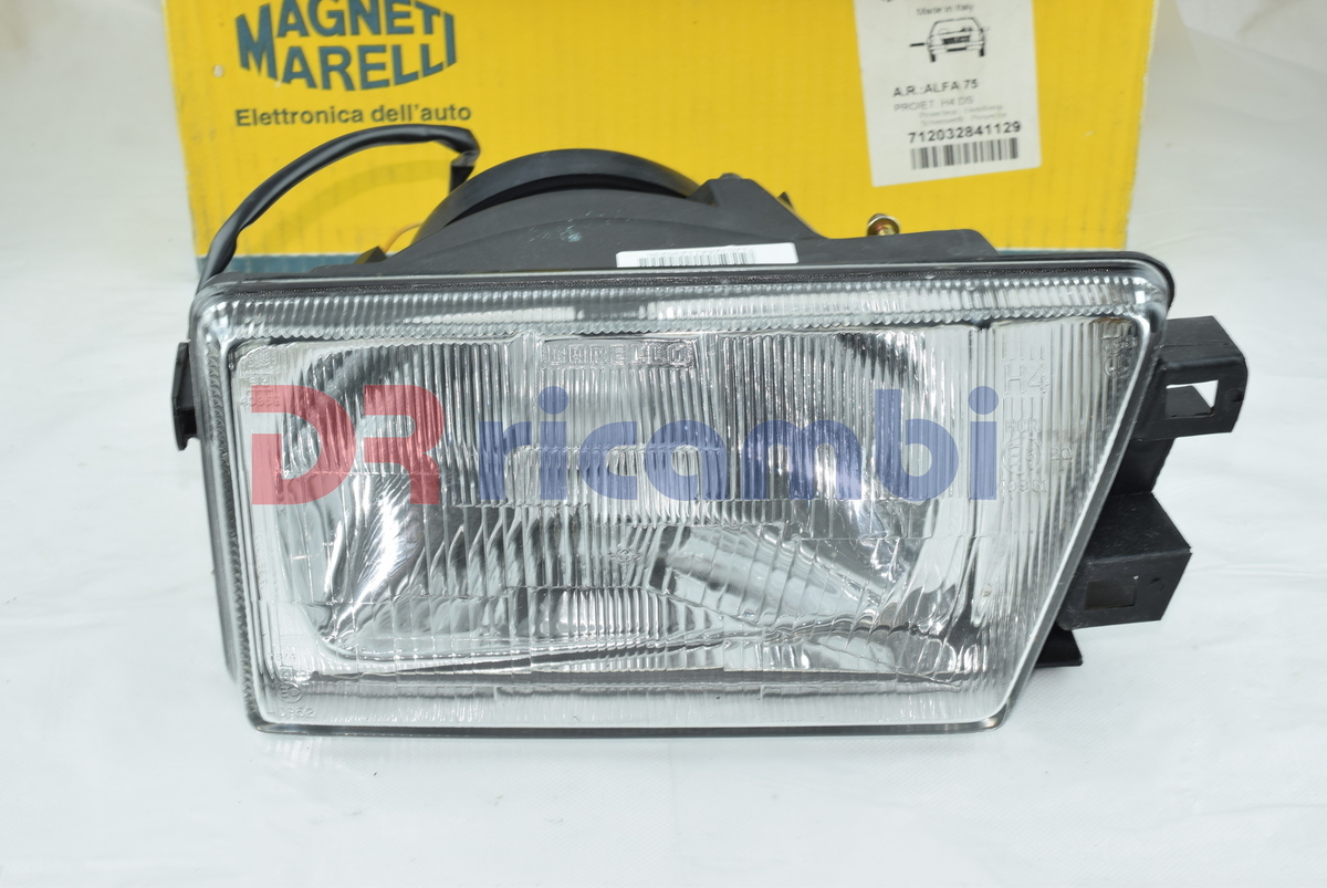 PROIETTORE DX SENZA FRECCIA ALFA ROMEO 75 CARELLO MAGNETI MARELLI 712032841129/1