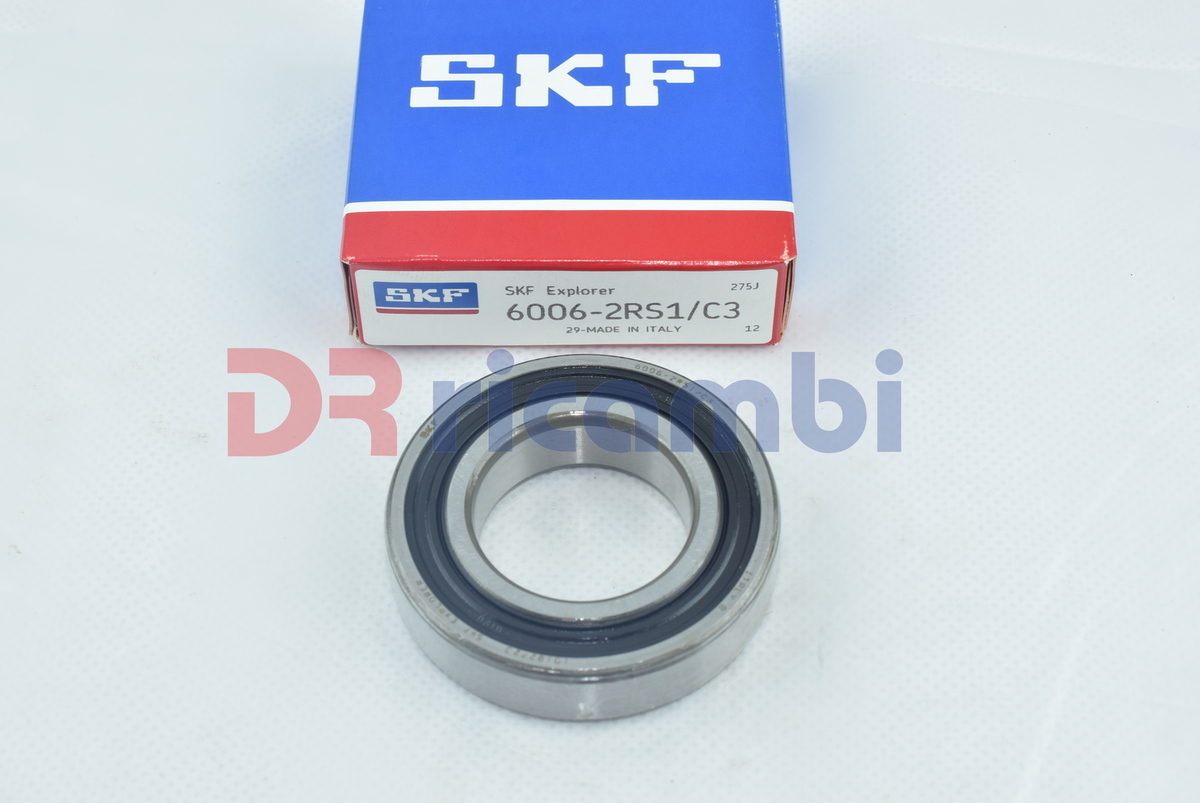 CUSCINETTO RIGIDO A UNA CORONA DI SFERE SKF 6006-2RS1/C3 - D. 30x55x13