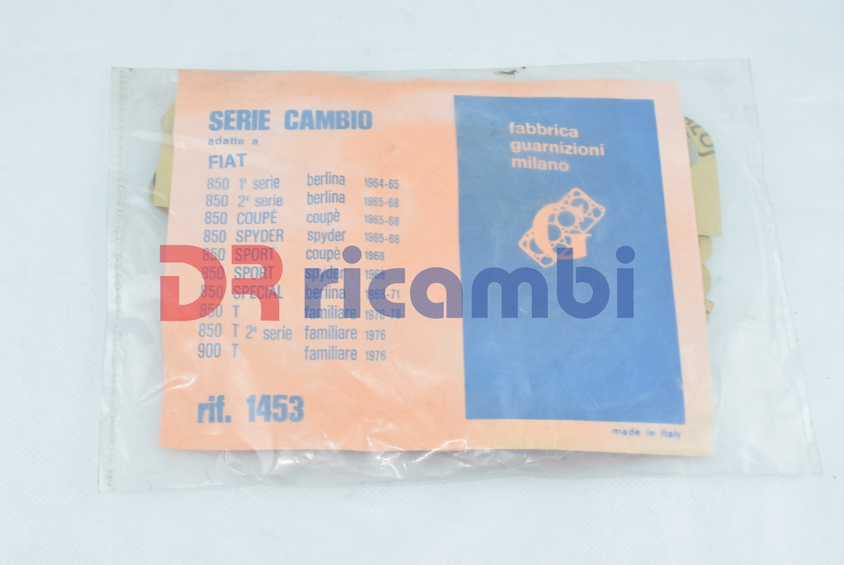 KIT GUARNIZIONI SERIE CAMBIO FIAT 850 / 900 - FABBRICA GUARNIZIONI MILANO 1453