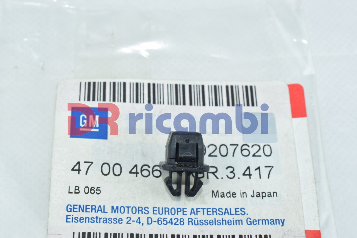 GRAFFETTA MORSETTO MOLLETTA CLIP DI FISSAGGIO PARAURTI ANT. OPEL 4700466 9207620