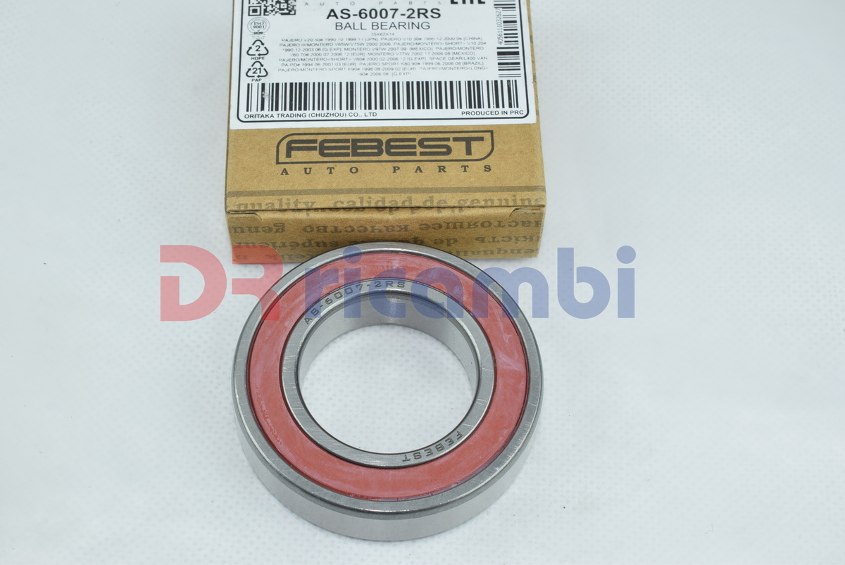 CUSCINETTO SEMIASSE PER RENAULT DACIA NISSAN OPEL FEBEST AS-6007-2RS  - 35x62x14