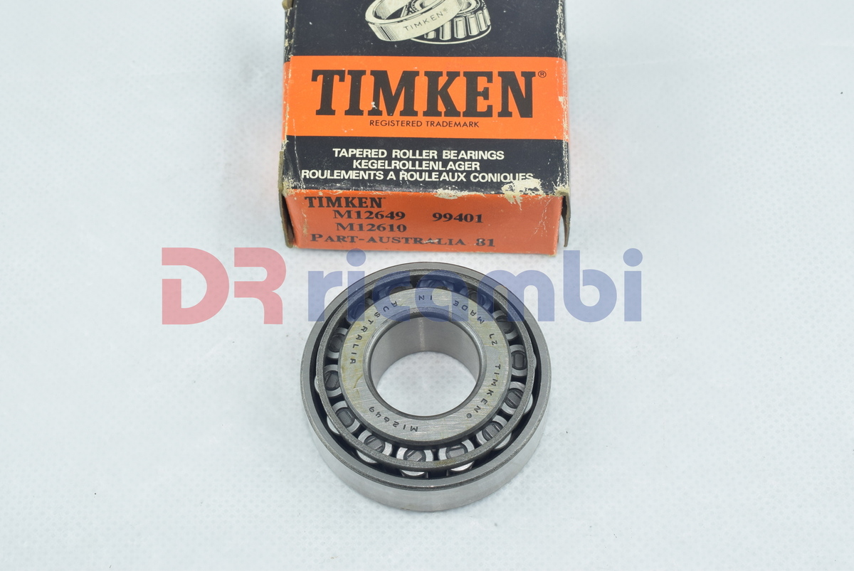 CUSCINETTO A RULLI CONICI PER FIAT VW TIMKEN M12649/M12610  - D. 21.43x50x17.526