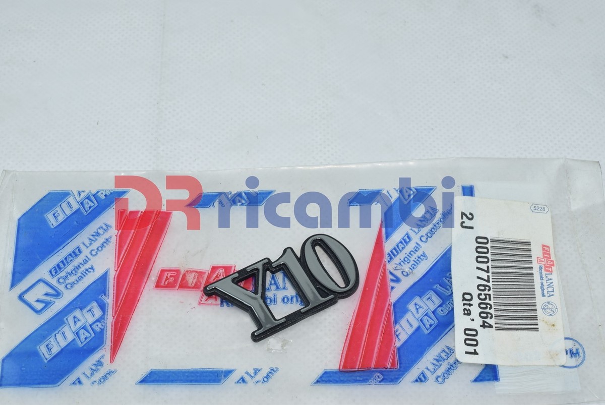 SCRITTA LOGO FREGIO SIGLA MODELLO &quot; Y10 &quot; LANCIA Y10 - FIAT LANCIA 7765664