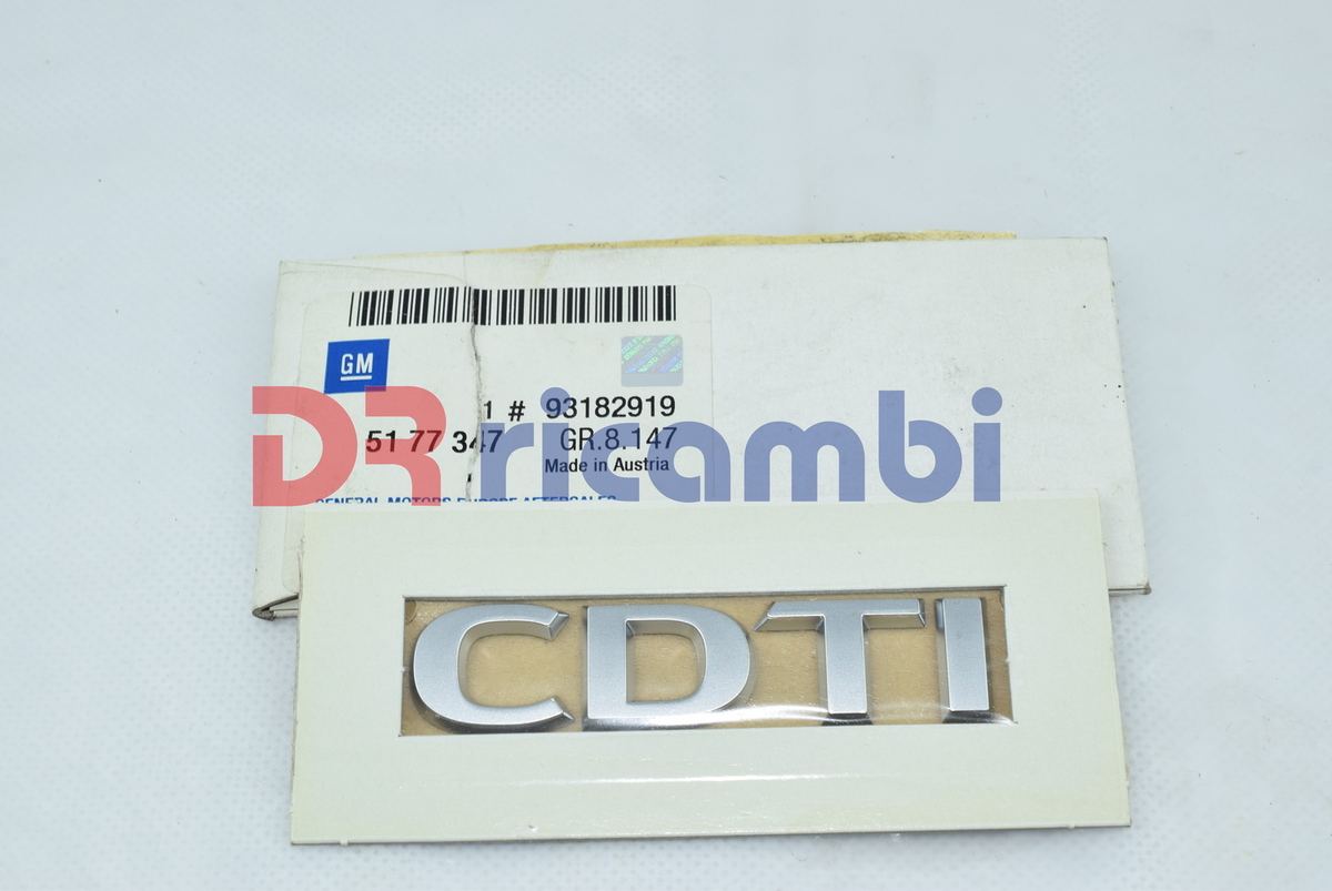 LOGO SCRITTA EMBLEMA STEMMA &quot; CDTI &quot; OPEL ASTRA H ZAFIRA B VECTRA C - 93182919