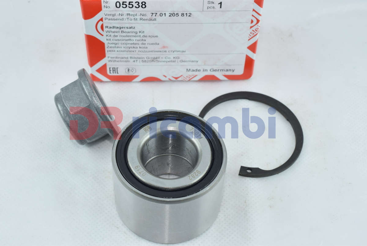 CUSCINETTO KIT  RUOTA ASSE POST. PER DACIA LOGAN NISSAN NOTE RENAULT  FEBI 05538