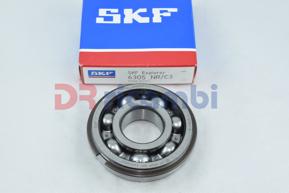 CUSCINETTO A SFERE CAMBIO CON SEDE PER SEEGER SKF 6305NR/C3 - D. 25x62x17