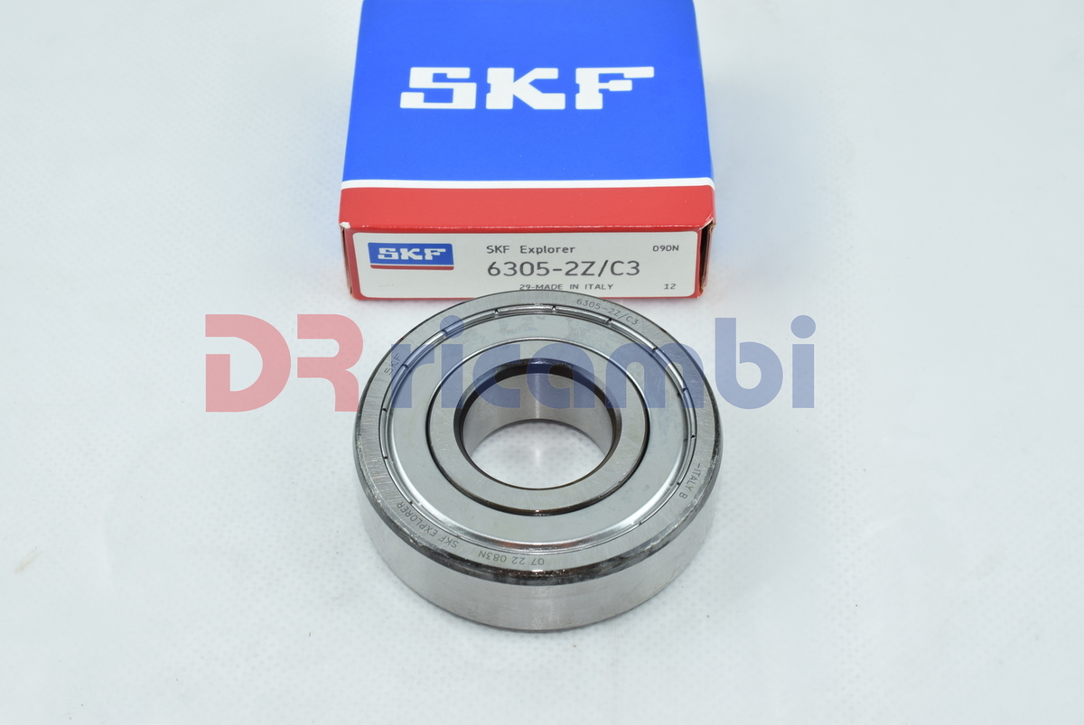 CUSCINETTO A SFERE RIGIDO CHIUSO ENTRAMBI I LATI SKF 6305-2Z/C3  - D. 62x25x17