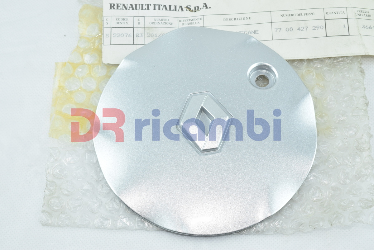 COPRIMOZZO CROMATO RUOTA RENAULT SCENIC - ORIGINALE  RENAULT 7700427290