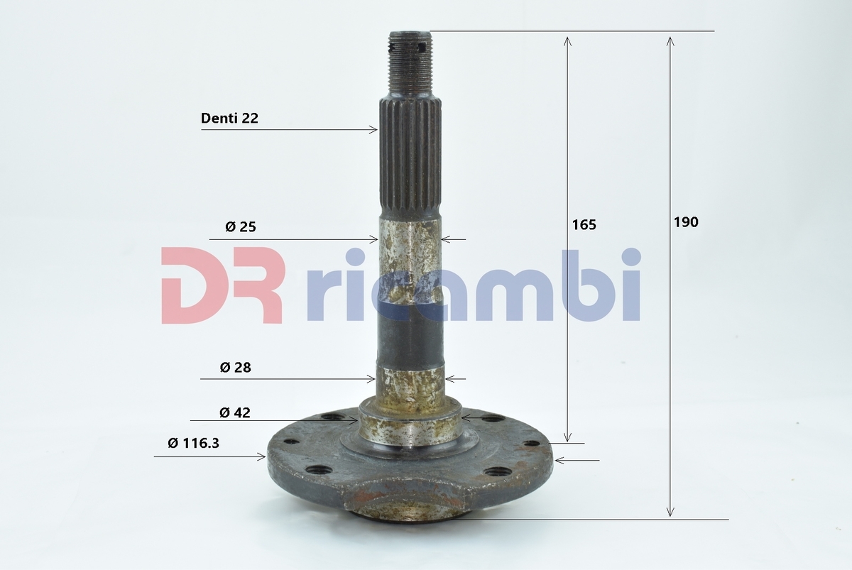 MOZZO PORTARUOTA FIAT 600 D 600 E 850 1° S.  N 500 F Giardinetta 4070039 4089964