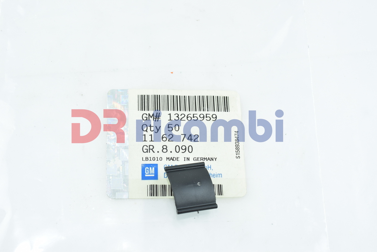 CLIP TAPPO FERMAGLIO ISOLATORE COFANO ACCESSORI VARI OPEL 1162742 - GM 13265959