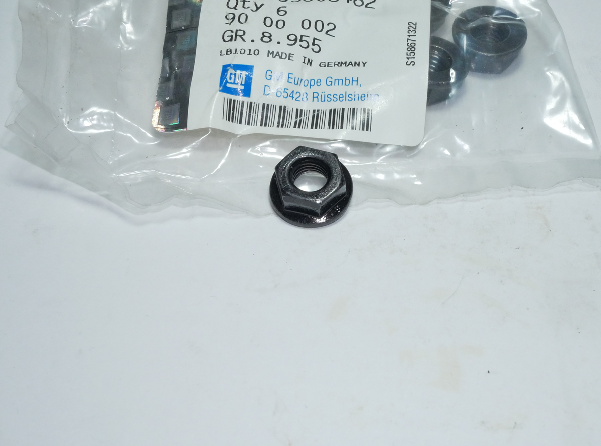 DADO ESAGONALE FLANGIATO M8 (KIT 6 Pezzi) VARIE APPLICAZIONI OPEL 95508482