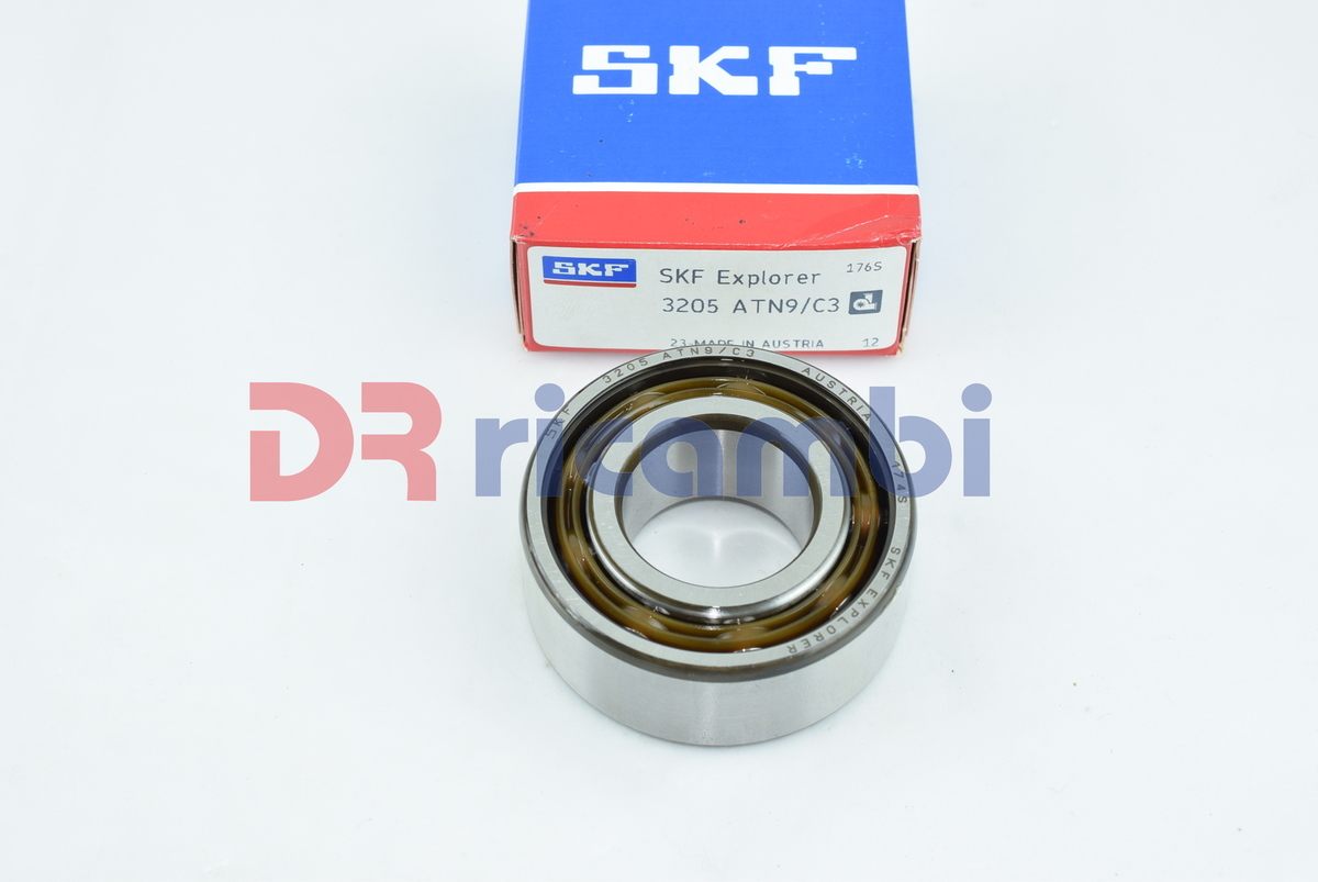 CUSCINETTO RIGIDO A DUE CORONE DI SFERE - SKF 3205ATN9/C3 - D. 25x52x20.6