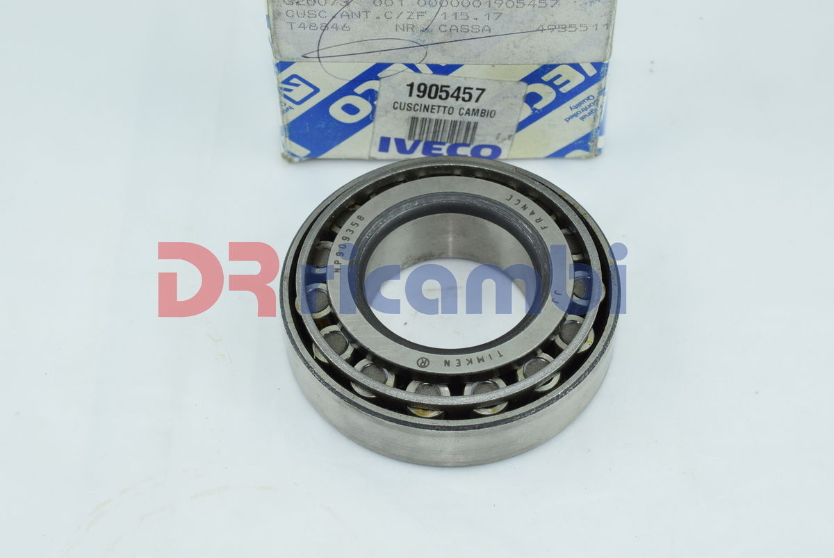 CUSCINETTO A RULLI CONICI CAMBIO ZF 115.17 IVECO 1905457 7984453 NP909358/282407