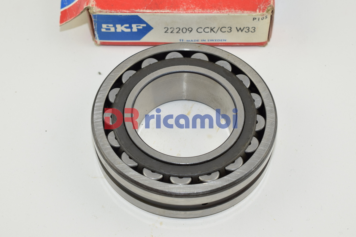 CUSCINETTO  A RULLI ORIENTABILE SKF 22209 CCK/C3  W33 - D. 45x85x23