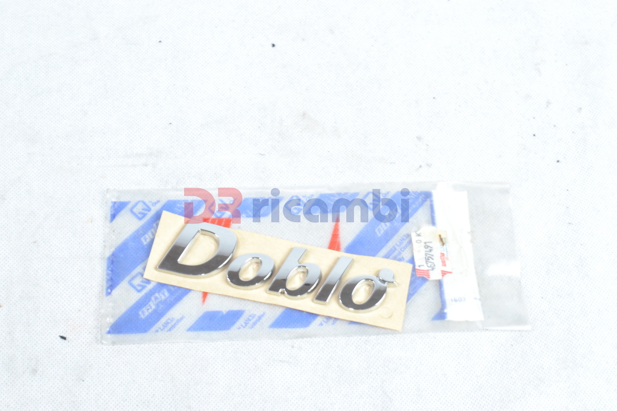 LOGO FREGIO SIGLA MODELLO TARGHETTA SCRITTA &quot;DOBLO&quot; CROMATA FIAT DOBLO 46757491