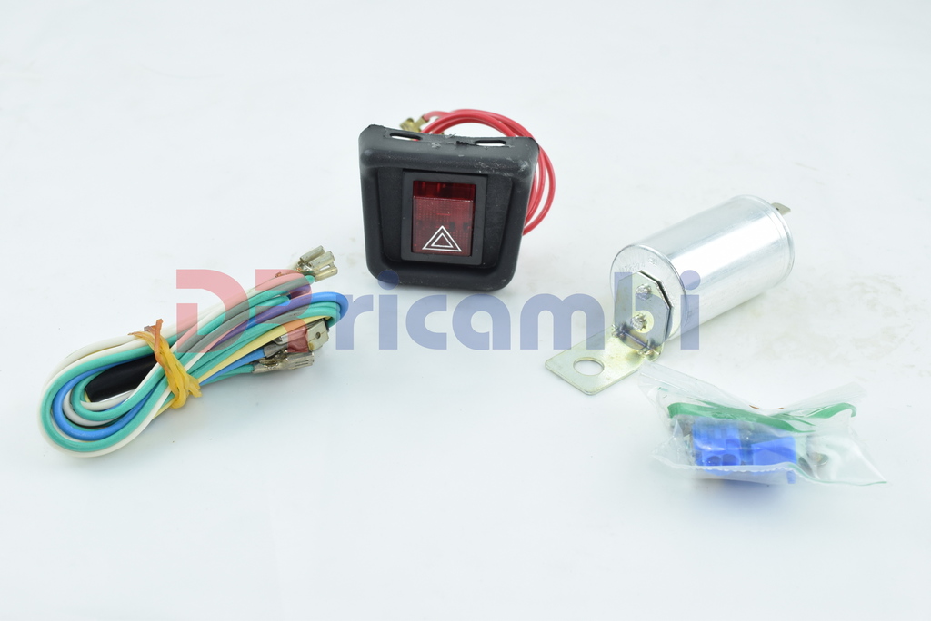 KIT INTERRUTTORE PULSANTE LUCI EMERGENZA 4 FRECCE FIAT 500 F L R 126 - DR1739