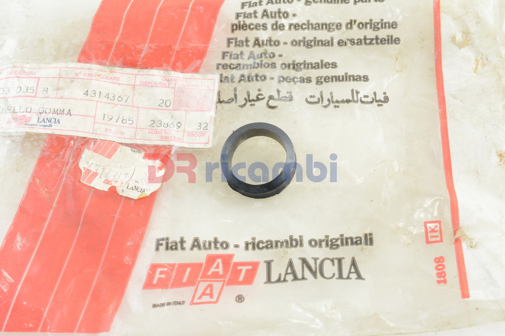 ANELLO GUARNIZIONE IN GOMMA ASTA PUNTERIE FIAT 126 PANDA ORIGINALE FIAT 4314367