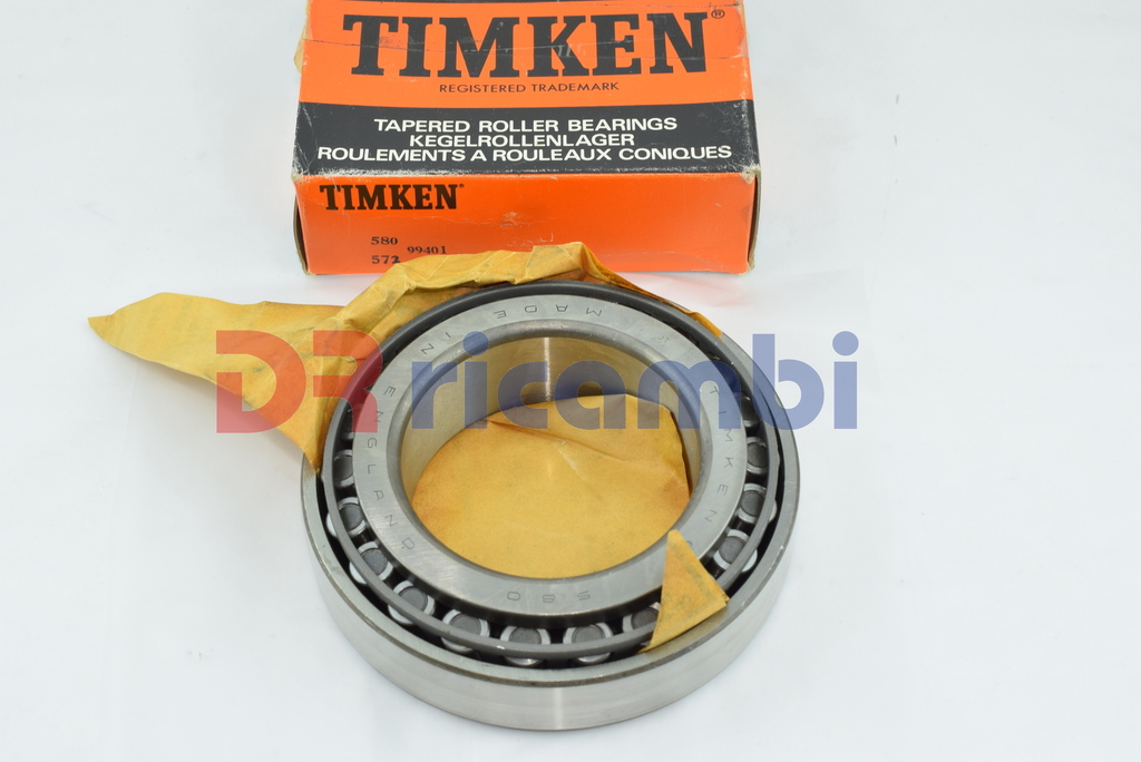 CUSCINETTO A RULLI CONICI PIGNONE DIFFERNZIALE TIMKEN 580/572 - D. 82.5x140x36.5