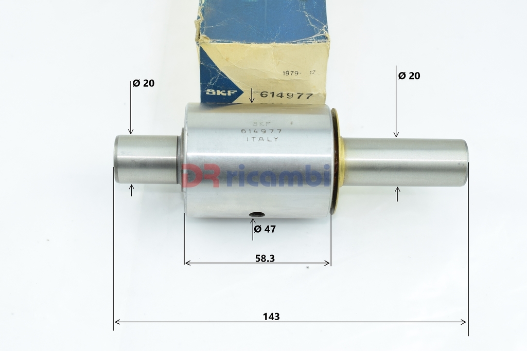 CUSCINETTO ALBERO POMPA  ACQUA PER  FIAT OM IVECO SKF 614977 - D.  20 /47x143 mm