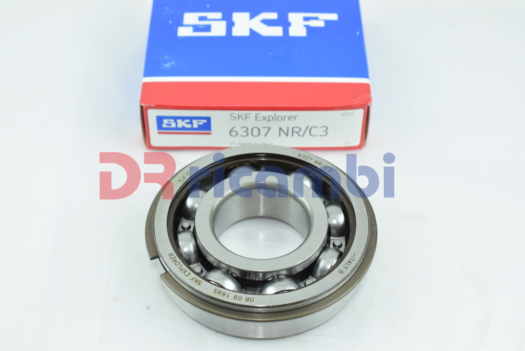 CUSCINETTO RIGIDO A UNA FILA DI SFERE CON ANELLO ELASTICO SKF 6307 NRC3 35x80x21