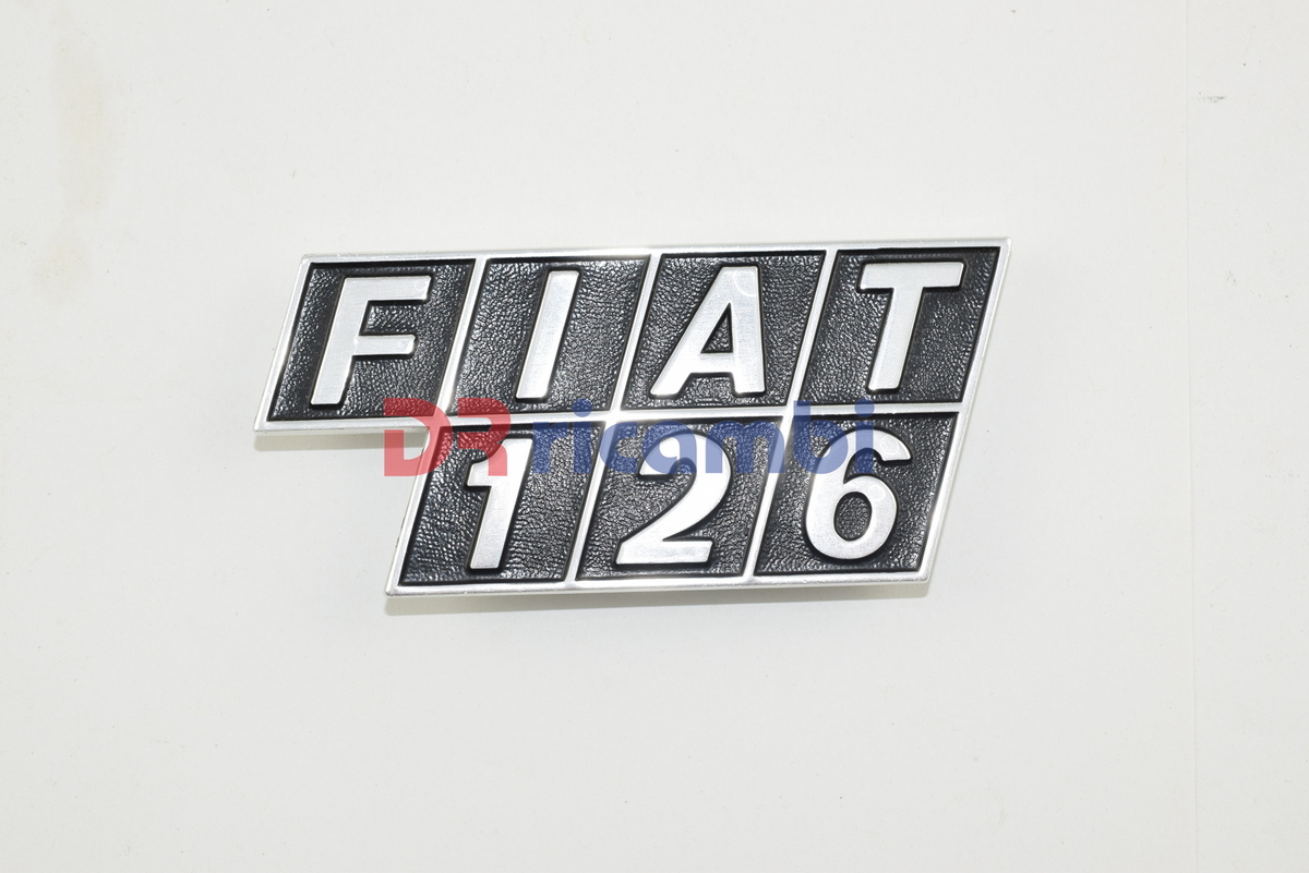 LOGO SIGLA MODELLO FREGIO FIAT 126 IN METALLO DR0316