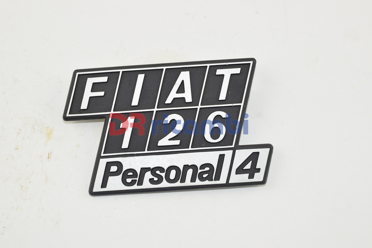 LOGO SIGLA MODELLO FREGIO &quot; FIAT 126 PERSONAL 4 &quot; IN METALLO  DR0317