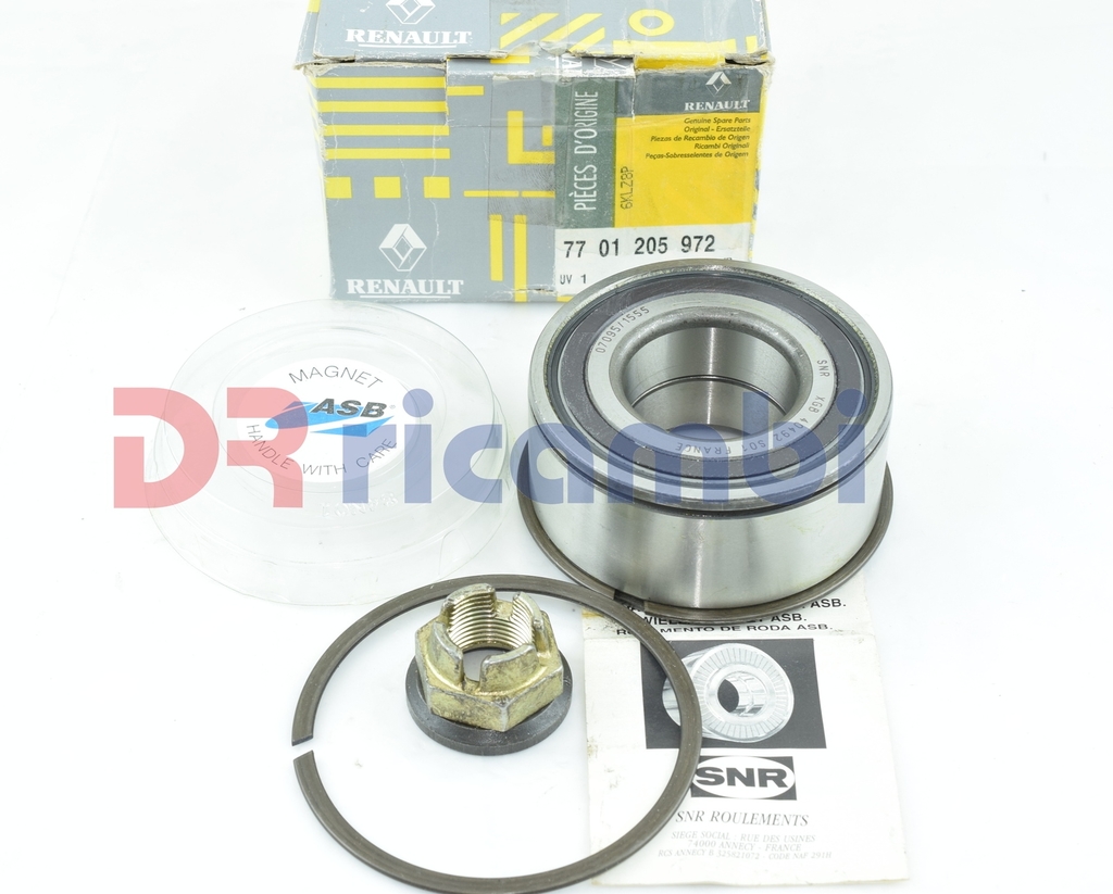 KIT CUSCINETTO RUOTA ANTERIORE RENAULT LAGUNA I RENAULT 7701205972 D. 40x84x39.7