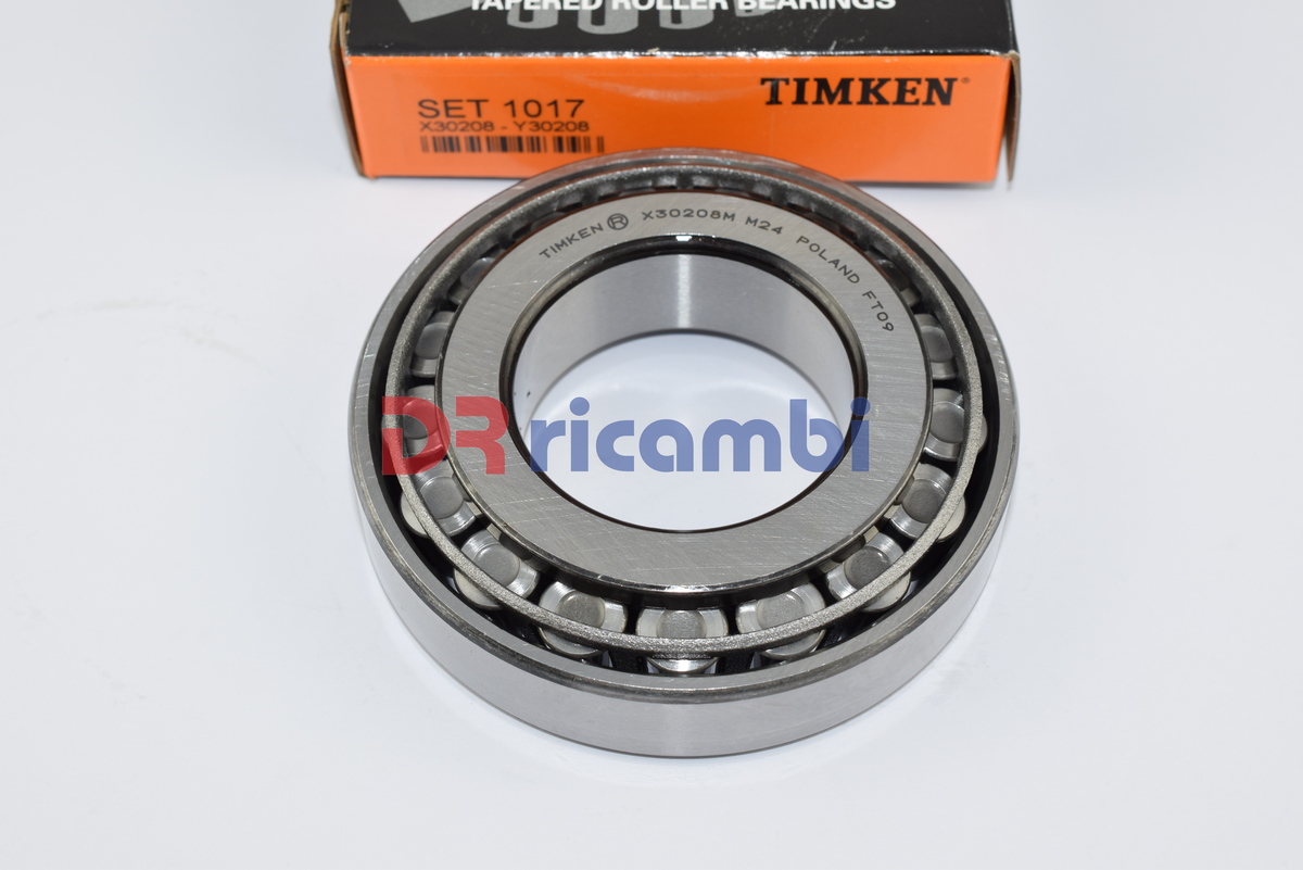 CUSCINETTO A RULLI CONICI RUOTA TIMKEN 30208 SKF 30208J2 - D. 40x80x19.75