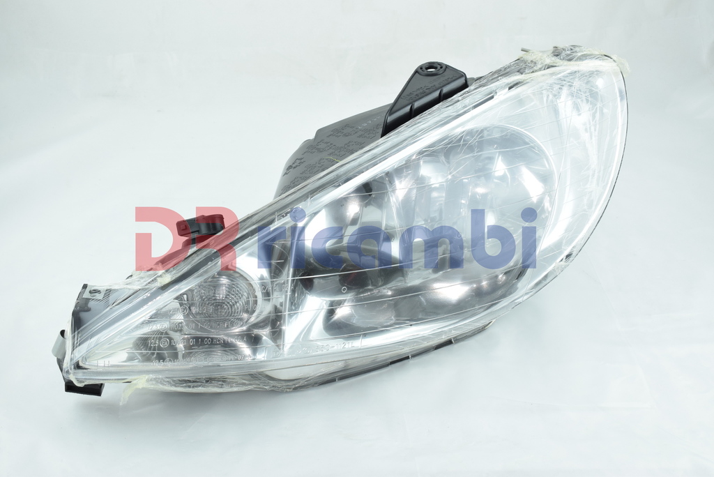 FARO PROIETTORE DOPPIA PARABOLA SINISTRO PER PEUGEOT 206 - DEPO 550-1121L-LD-EM