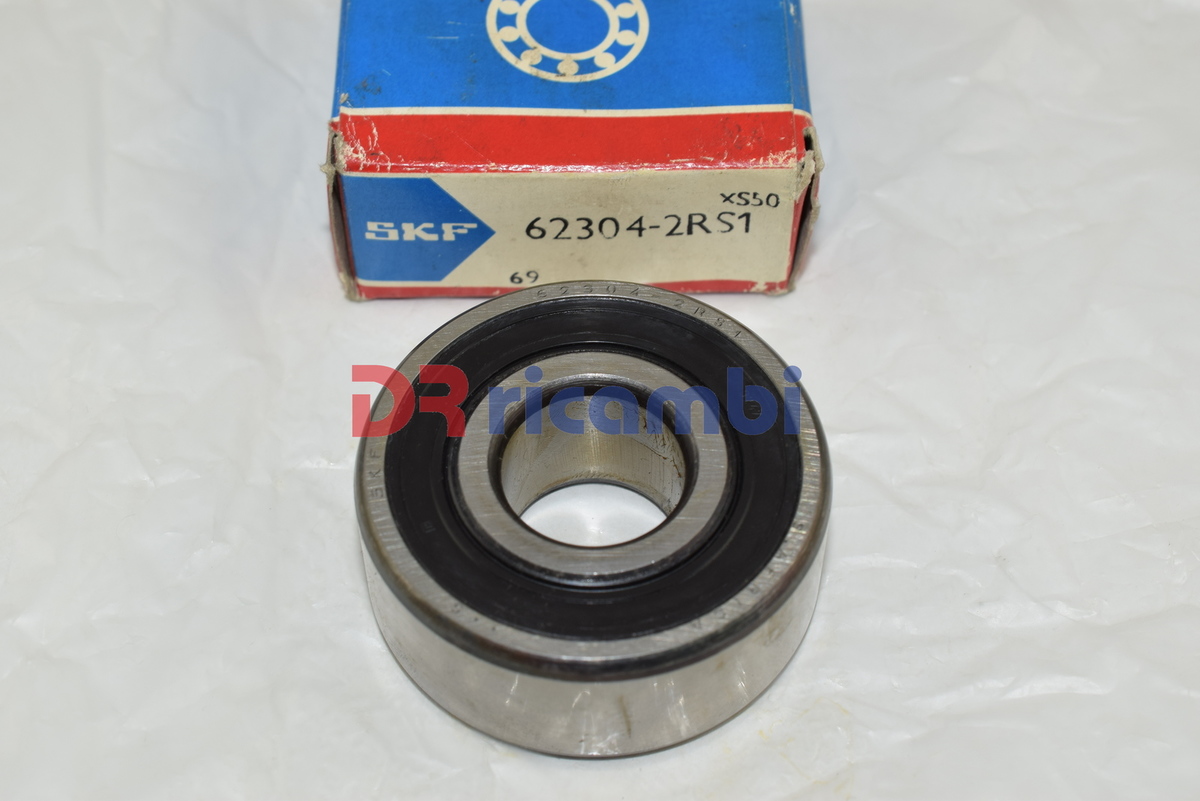 CUSCINETTO RIGIDO A UNA CORONA DI SFERE SIGILLATO SKF 62304 2RS1  - D. 20x52x21