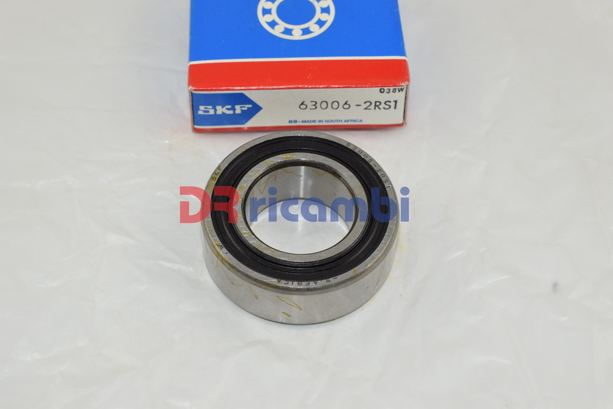 CUSCINETTO RIGIDO A UNA CORONA DI SFERE SIGILLATO SKF 63006-2RS1  - D. 30x55x19