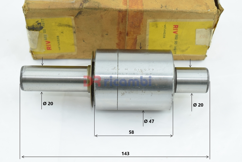 CUSCINETTO ALBERO POMPA  ACQUA PER  FIAT OM IVECO RIV 562 00 614977 D. 20/47x143