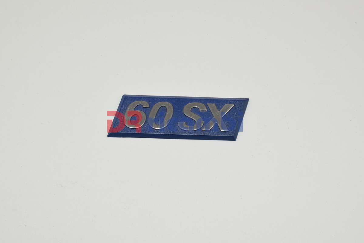 LOGO FREGIO SIGLA MODELLO &quot; 60 SX &quot; LATERALE FIAT UNO - DR0456 - FIAT 7704274