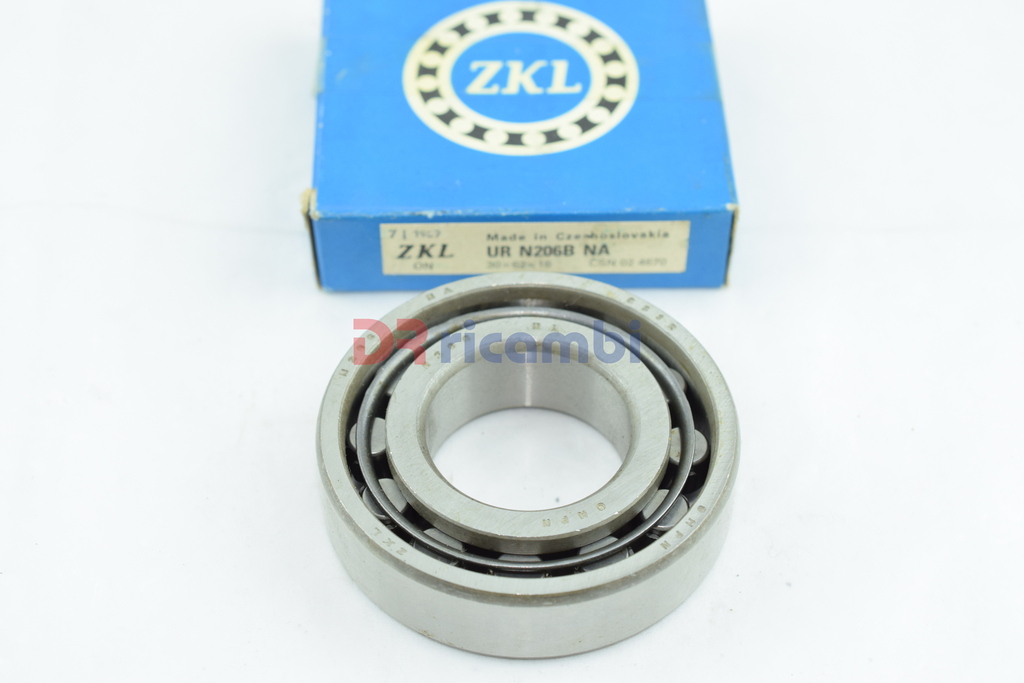 CUSCINETTO A RULLI CILINDRICI ZKL N206 NA = SKF N206  RIV 3DAPV 30 - D. 30x62x16