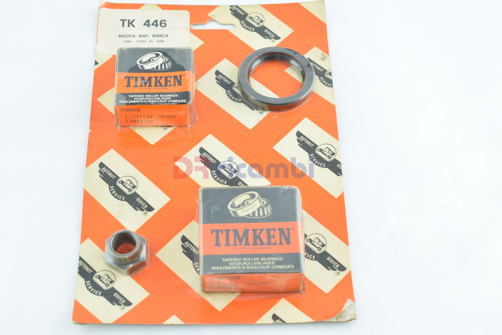 KIT CUSCINETTO RUOTA ANTERIORE DX SX PER TALBOT SIMCA 1000 &gt;1968  AUTOKIT TK446