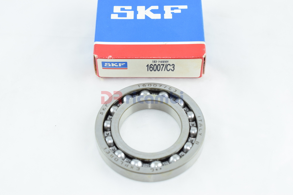 CUSCINETTO RIGIDO RADIALE A UNA CORONA DI SFERE APERTO SKF 16007 C3 - D. 35x62x9