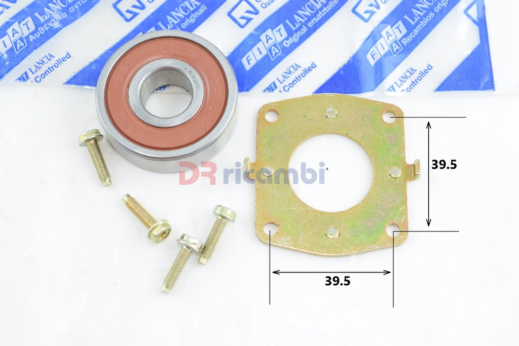 CUSCINETTO ALTERNATORE CON PIASTRA e BULLONI ALFA FIAT LANCIA 9947620/K 17x47x14