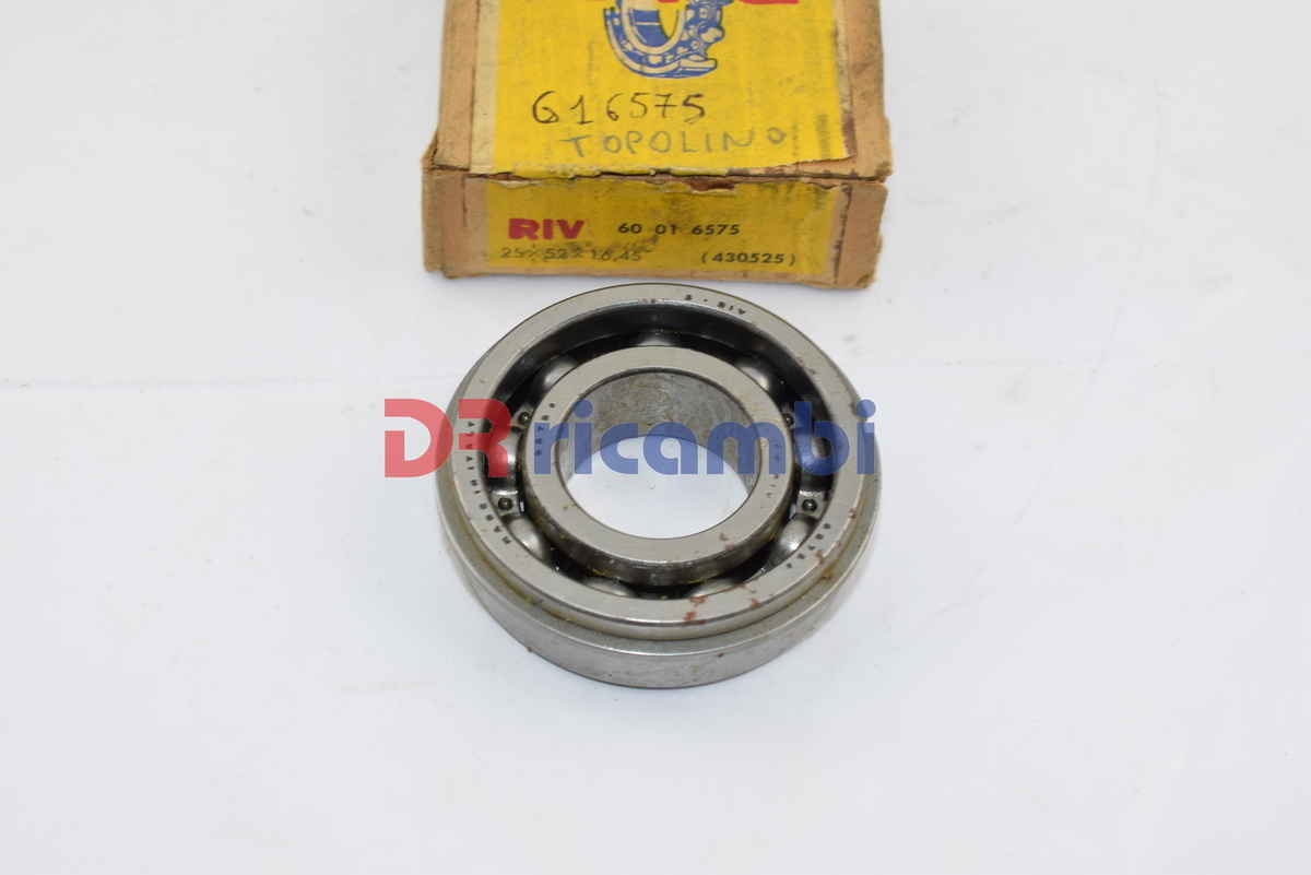 CUSCINETTO CAMBIO FIAT TOPOLINO 500 B C 616575 RIV 60/01/6575 D.  25x52/86x16,45