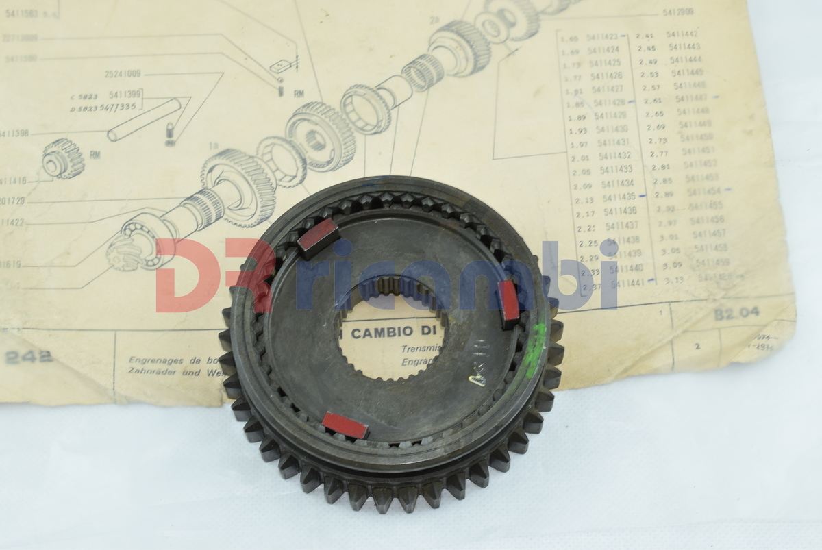 INGRANAGGIO MANICOTTO CAMBIO COMPLETO FIAT 242 1ª e 2ª V. + R. M. FIAT 5411564 