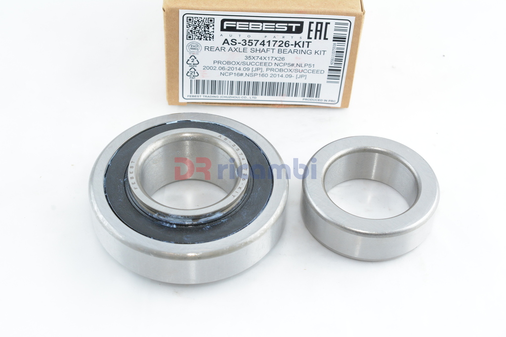 CUSCINETTO RUOTA POST. PER TOYOTA COROLLA CELICA PROBOX/SUCCEED AS-35741726-KIT