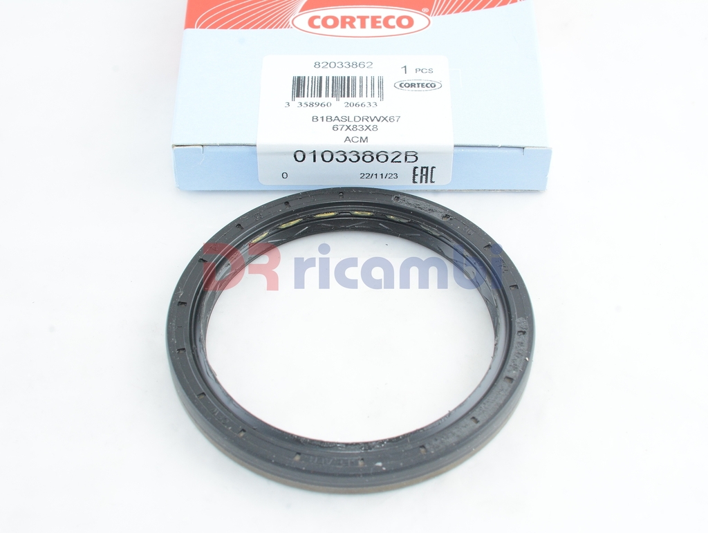 PARAOLIO DIFFERENZIALE POST. PER AUDI A4 A6 A8 VW GOLF TIGUAN 01033862B 67x83x8