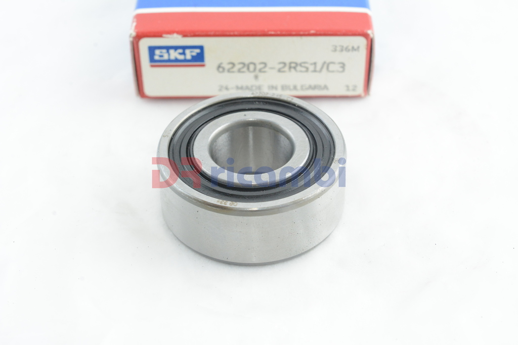 CUSCINETTO RIGIDO A UNA CORONA DI SFERE SIGILLATO SKF 62202 2RS1/C3 D. 15x35x14